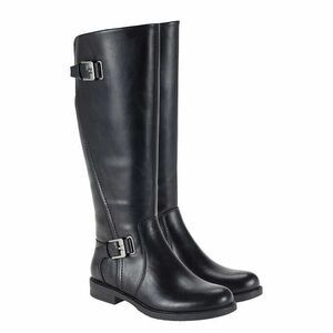 Baretraps Women's CARMEN Riding Buckle Zip-Up Boots BLACK SIZE 7